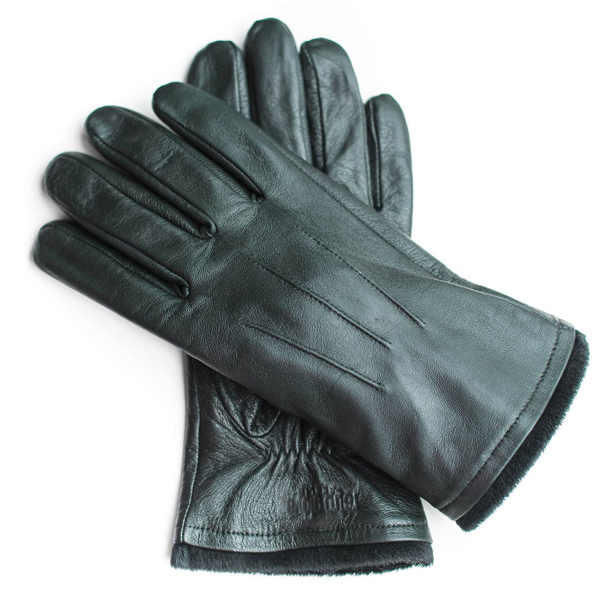 Green leather cheap gloves mens